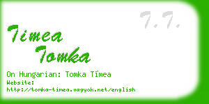 timea tomka business card