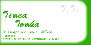 timea tomka business card